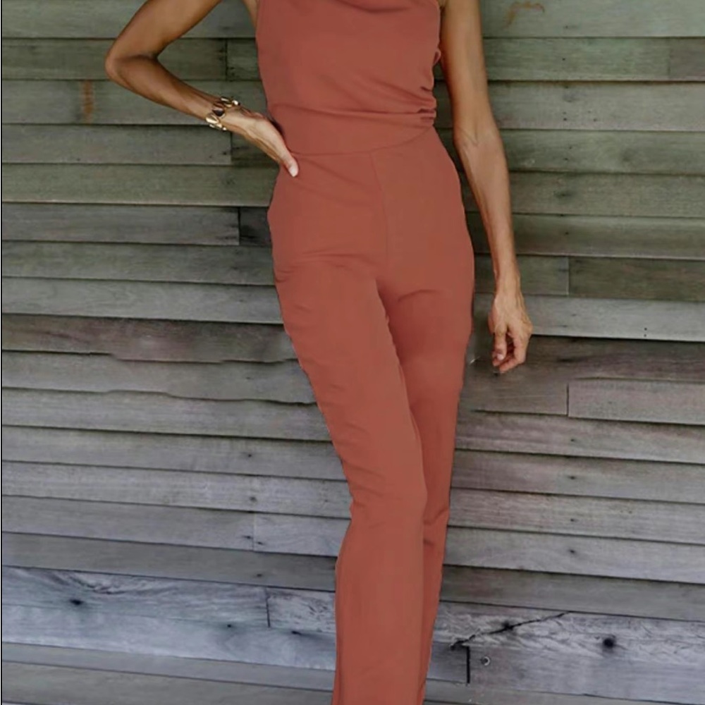 Classy Rust Jumpsuit